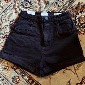 Brand new high rise black shorts